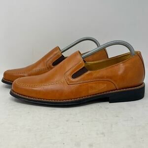 Sandro Moscoloni Tan Leather Slip-on Loafers Mens Size 9